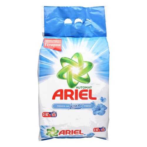 Порошок для стирки Ariel touch of lenor fresh автомат 3 кг в Аквафор