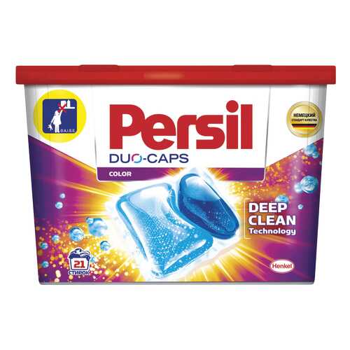 Средство Persil Duo-caps color для стирки в капсулах 21 шт в Аквафор