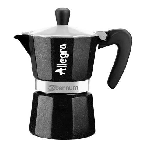 Кофеварка гейзерная AETERNUM/Bialetti Allegra чёрная на 6 чашек в Аквафор